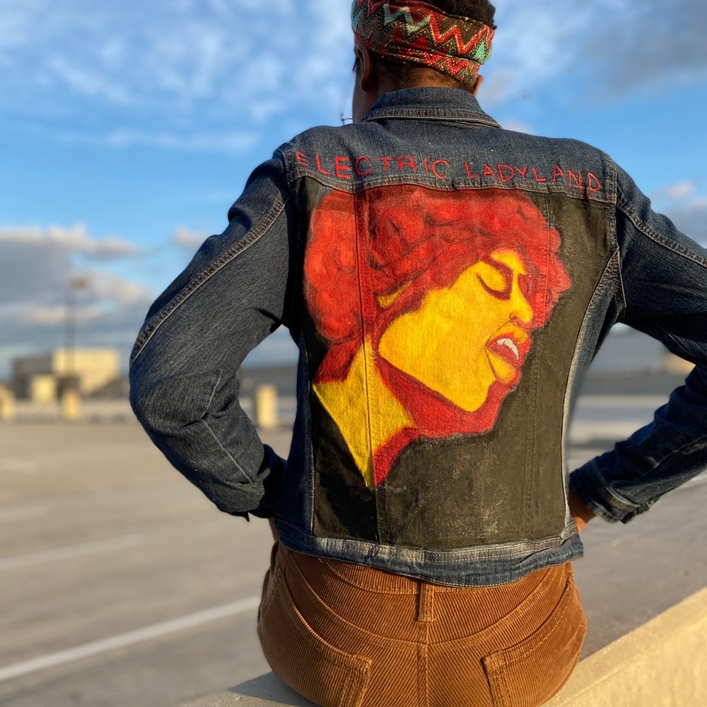 Jimi Hendrix 1968 Vintage Custom Denim Jacket